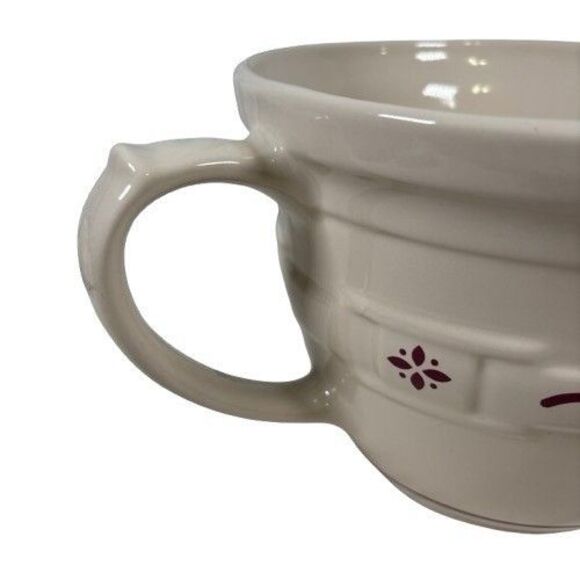 Longaberger Pottery Classic Red Woven Traditions 2 Qt Mixing Pitcher Batter Bowl - Picture 9 of 9